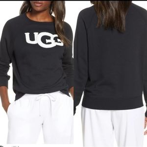UGG Fuzzy Logo Black Sweatshirt